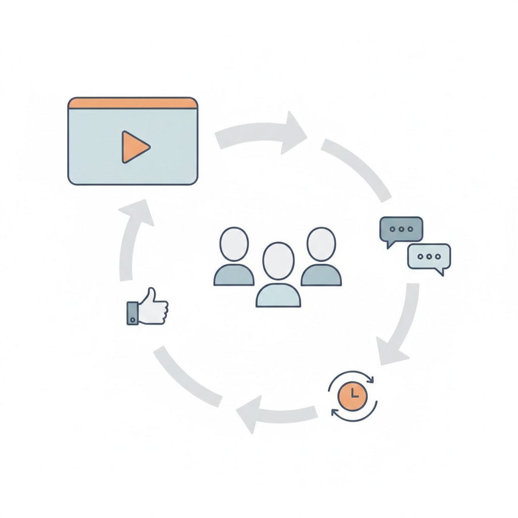 YouTube Algoritması: İzlenme, Keşfet ve Önerilenler Nasıl Çalışır? 3 YouTube algoritmasının izleyici davranışlarını sinyal olarak nasıl değerlendirdiğini gösteren görsel